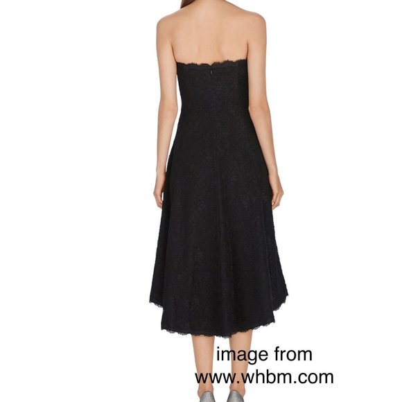 White House Black Market Black Lace Asymmetric Hem Party Dress Sz 0 NWT $240 - Picture 13 of 13